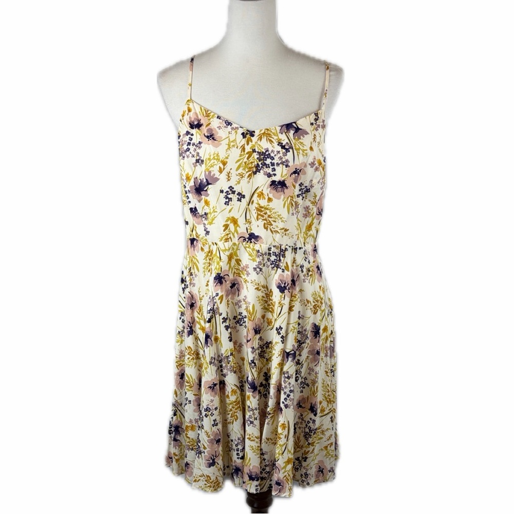 Old Navy Floral Cami Dress Size L Fit & Flare Bloomcore Cottage Vacation Spring